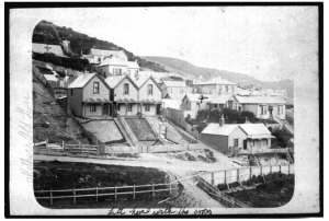 Hawker Street, circa 1878. John Watson's house is marked with a cross. (From the collection of Lesley Keil)