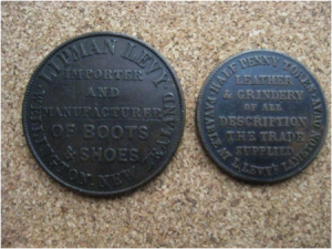 Coins issued by Lipman Levy. In 2007, a rare type of Lipman Levy penny sold for $A3,200 ($NZ4,500) in Sydney (Noble’s Sale 85, Lot 526).  