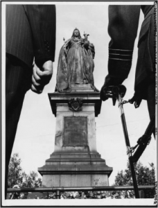Queen Victoria and her disciples, Empire Day, 24 May 1957 Photographer unknown (Evening Post), PAColl-7796-52, Alexander Turnbull Library 